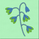 download Embroidered Flower clipart image with 90 hue color