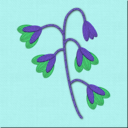 download Embroidered Flower clipart image with 135 hue color