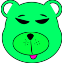 download Blue Bear clipart image with 315 hue color