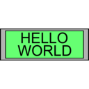 download Digital Display With Hello World Text clipart image with 45 hue color