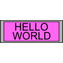download Digital Display With Hello World Text clipart image with 225 hue color