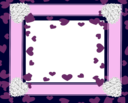 Pink Purple Heart Frame