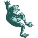 download Dancing Frog clipart image with 90 hue color