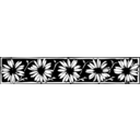download Daisy Border clipart image with 270 hue color