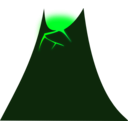 download Simple Volcano clipart image with 90 hue color