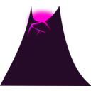 download Simple Volcano clipart image with 270 hue color