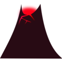 download Simple Volcano clipart image with 315 hue color