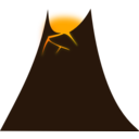 download Simple Volcano clipart image with 0 hue color