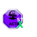 download Stop Acta With Blue Ribbon clipart image with 270 hue color
