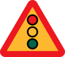 Traffic Lights Ahead Sign
