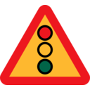 download Traffic Lights Ahead Sign clipart image with 0 hue color