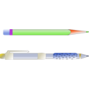 download Pencil And Pen clipart image with 225 hue color