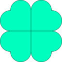 download Four Leaf Clover clipart image with 45 hue color