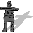 download Inukshuk clipart image with 0 hue color