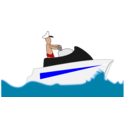 download Leisure Boat Sketched clipart image with 0 hue color