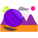 download Sphere In Scenery clipart image with 270 hue color