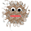 download Curly Monster clipart image with 0 hue color