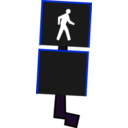 download Crosswalk Signal clipart image with 180 hue color