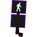 download Crosswalk Signal clipart image with 225 hue color