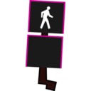 download Crosswalk Signal clipart image with 270 hue color