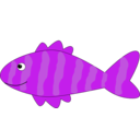 download Cartoon Fish clipart image with 270 hue color
