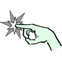 download Hand Pointing At Star clipart image with 90 hue color