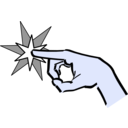 download Hand Pointing At Star clipart image with 180 hue color