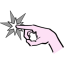 download Hand Pointing At Star clipart image with 270 hue color