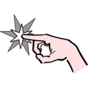 download Hand Pointing At Star clipart image with 315 hue color