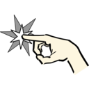 download Hand Pointing At Star clipart image with 0 hue color