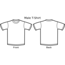 download Tshirt Template clipart image with 180 hue color
