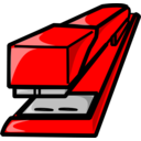 download Red Stapler clipart image with 0 hue color