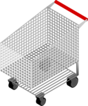 Cm Isometric Shopping Cart Empty