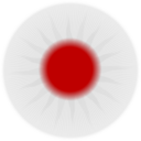 Rounded Japan Flag