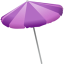 download Beach Umbrella clipart image with 180 hue color