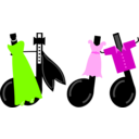 download Dancing Musical Notes clipart image with 90 hue color