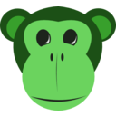 download Monkey Face clipart image with 90 hue color
