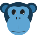 download Monkey Face clipart image with 180 hue color