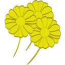 download Yellow Flowers clipart image with 0 hue color