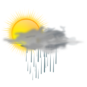 Weather Icon Sun Rain