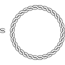 download Rope Border Circle clipart image with 0 hue color