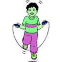 download Jumping Rope clipart image with 90 hue color
