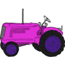 download Tractor clipart image with 270 hue color