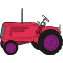 download Tractor clipart image with 315 hue color