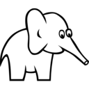 download Certain Elephant clipart image with 180 hue color
