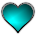 download Heart Icon clipart image with 180 hue color