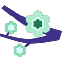 download Purple Flower clipart image with 225 hue color