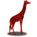 download Colored Giraffe clipart image with 315 hue color
