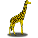 download Colored Giraffe clipart image with 0 hue color
