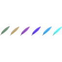 download Feathers clipart image with 180 hue color